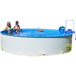 Poolzon Aufstellpool Pool für Garten Outdoor Schwimmbecken Sommer Badespaß Familie Kinder Premium Qualität Gartenpool Sommerurlaub Wellness