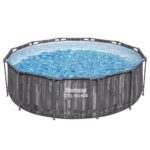 Bestway Frame Pool Rund 366x100cm Filterpumpe Komplettset Pool für Garten Outdoor Schwimmbecken Sommer Badespaß Familie Kinder Gartenpool – Bild 2