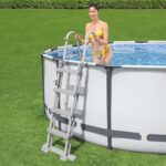 Bestway Frame Pool Rund 427x122cm Filterpumpe Komplettset Pool für Garten Outdoor Schwimmbecken Sommer Badespaß Familie Kinder Gartenpool – Bild 8
