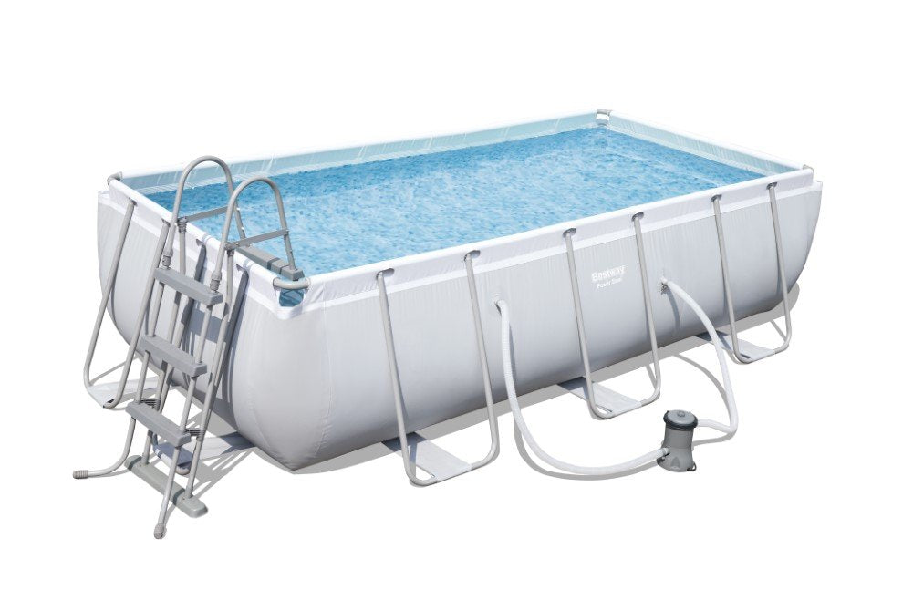 5178uKCewML Bestway Aufstellpool 404x201x100cm Filterpumpe Komplettset Pool für Garten Outdoor Schwimmbecken Sommer Badespaß Familie Kinder Gartenpool – Bild 1