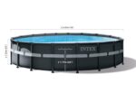 Intex Frame Pool Rund 549x132cm Komplettset Pool für Garten Outdoor Schwimmbecken Sommer Badespaß Familie Kinder Premium Qualität Gartenpool – Bild 5