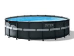 Intex Frame Pool Rund 549x132cm Komplettset Pool für Garten Outdoor Schwimmbecken Sommer Badespaß Familie Kinder Premium Qualität Gartenpool
