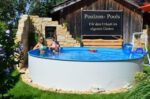 Poolzon Stahlwandpool 400x120cm Pool für Garten Outdoor Schwimmbecken Sommer Badespaß Familie Kinder Premium Qualität Gartenpool Wellness – Bild 2