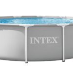 Intex Frame Pool Rund Ø366cm Komplettset Pool für Garten Outdoor Schwimmbecken Sommer Badespaß Familie Kinder Premium Qualität Gartenpool