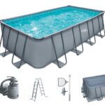 Summer Waves Aufstellpool 549x274cm Pool für Garten Outdoor Schwimmbecken Sommer Badespaß Familie Kinder Premium Qualität Gartenpool Outdoor