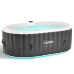 Arebos Whirlpool 190x120cm 2 Personen LED Pool für Garten Outdoor Schwimmbecken Sommer Badespaß Familie Kinder Premium Qualität Gartenpool – Bild 7