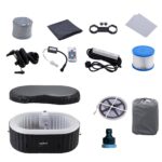 Arebos Whirlpool 190x120cm 2 Personen LED Pool für Garten Outdoor Schwimmbecken Sommer Badespaß Familie Kinder Premium Qualität Gartenpool – Bild 2