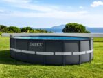 Intex Frame Pool Rund 549x132cm Komplettset Pool für Garten Outdoor Schwimmbecken Sommer Badespaß Familie Kinder Premium Qualität Gartenpool – Bild 9
