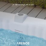 Arebos Whirlpool 185x185cm 6 Personen Pool für Garten Outdoor Schwimmbecken Sommer Badespaß Familie Kinder Premium Qualität Gartenpool Made – Bild 4