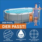 Bestway Frame Pool Rund 305x200x84cm Filterpumpe Komplettset Pool für Garten Outdoor Schwimmbecken Sommer Badespaß Familie Kinder Gartenpool – Bild 9