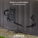 Arebos Whirlpool 185x185cm 6 Personen Pool für Garten Outdoor Schwimmbecken Sommer Badespaß Familie Kinder Premium Qualität Gartenpool Made – Bild 7