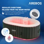 Arebos Whirlpool 190x120cm 2 Personen LED Pool für Garten Outdoor Schwimmbecken Sommer Badespaß Familie Kinder Premium Qualität Gartenpool – Bild 6