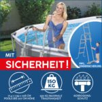 Bestway Frame Pool Rund 488x305x107cm Filterpumpe Komplettset Pool für Garten Outdoor Schwimmbecken Sommer Badespaß Familie Kinder Wellness – Bild 6