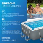 Bestway Aufstellpool 404x201x100cm Pool für Garten Outdoor Schwimmbecken Sommer Badespaß Familie Kinder Premium Qualität Gartenpool Wellness – Bild 5