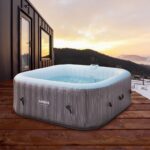 Arebos Whirlpool 185x185cm 6 Personen Pool für Garten Outdoor Schwimmbecken Sommer Badespaß Familie Kinder Premium Qualität Gartenpool Made
