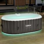 Arebos Whirlpool 190x120cm 2 Personen LED Pool für Garten Outdoor Schwimmbecken Sommer Badespaß Familie Kinder Premium Qualität Gartenpool