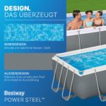 Bestway Aufstellpool 404x201x100cm Pool für Garten Outdoor Schwimmbecken Sommer Badespaß Familie Kinder Premium Qualität Gartenpool Wellness – Bild 4