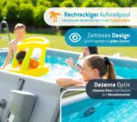 Summer Waves Aufstellpool 400x200cm Pool für Garten Outdoor Schwimmbecken Sommer Badespaß Familie Kinder Premium Qualität Gartenpool Outdoor – Bild 5