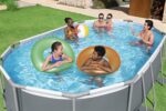 Bestway Frame Pool Rund 488x305x107cm Filterpumpe Komplettset Pool für Garten Outdoor Schwimmbecken Sommer Badespaß Familie Kinder Wellness – Bild 5