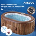 Arebos Whirlpool 190x120cm 2 Personen Pool für Garten Outdoor Schwimmbecken Sommer Badespaß Familie Kinder Premium Qualität Gartenpool Made – Bild 6