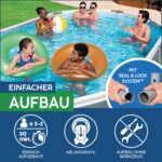Bestway Frame Pool Rund 488x305x107cm Filterpumpe Komplettset Pool für Garten Outdoor Schwimmbecken Sommer Badespaß Familie Kinder Wellness – Bild 7