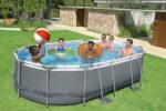 Bestway Frame Pool Rund 488x305x107cm Filterpumpe Komplettset Pool für Garten Outdoor Schwimmbecken Sommer Badespaß Familie Kinder Wellness – Bild 11