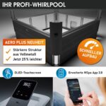 MSpa Frame Oslo Whirlpool 6 Personen | 160-180cm | Feste Außenwand | LED | Winterfest Ganzjährig | Sapphire Amber Aero Plus – Bild 4