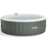 Arebos Aufblasbarer Whirlpool 6 Personen ⌀208cm | 130 Massagedüsen | 1000L | Heizung | In-Outdoor Bubble Spa mit Abdeckung – Bild 2