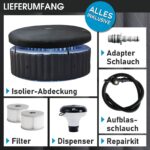 MSpa Bergen 8 Aufblasbarer Whirlpool 4-8 Personen | Ø125-224cm | bis 144 Massagedüsen | Heizung Timer Abdeckung | In-Outdoor Spa – Bild 7