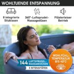 MSpa Mono 8 Aufblasbarer Whirlpool 4-8 Personen | Ø125-224cm | bis 144 Massagedüsen | Heizung Timer Abdeckung | In-Outdoor Spa – Bild 4