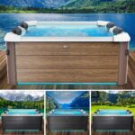 MSpa Frame Oslo Amber Whirlpool 6 Personen | 160-180cm | Feste Außenwand | LED | Winterfest Ganzjährig | 5 Modelle