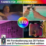 MSpa Frame Oslo Whirlpool 6 Personen | 160-180cm | Feste Außenwand | LED | Winterfest Ganzjährig | Sapphire Amber Aero Plus – Bild 6