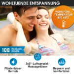 MSpa Tekapo Aufblasbarer Whirlpool 4 Personen 158x158cm | 108 Massagedüsen | Heizung & Timer | In-Outdoor Bubble Spa – Bild 5