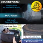 MSpa Mono Aufblasbarer Whirlpool 4-8 Personen | Ø125-224cm | bis 144 Massagedüsen | Heizung Timer Abdeckung | In-Outdoor Spa – Bild 8