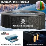 MSpa Starry Aufblasbarer Whirlpool 6 Personen Ø204x70cm | 138 Massagedüsen | LED | Heizung & Timer | In-Outdoor Bubble Spa – Bild 6