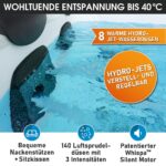 MSpa Frame Oslo Whirlpool 6 Personen | 160-180cm | Feste Außenwand | LED | Winterfest Ganzjährig | Sapphire Amber Aero Plus – Bild 8