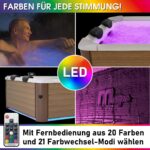 MSpa Frame Oslo Amber Whirlpool 6 Personen | 160-180cm | Feste Außenwand | LED | Winterfest Ganzjährig | 5 Modelle – Bild 5
