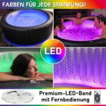 MSpa Aurora Aufblasbarer Whirlpool 6 Personen Ø204x70cm | 138 Massagedüsen | LED | Heizung & Timer | In-Outdoor Bubble Spa – Bild 5