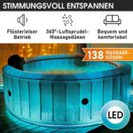MSpa Starry Aufblasbarer Whirlpool 6 Personen Ø204x70cm | 138 Massagedüsen | LED | Heizung & Timer | In-Outdoor Bubble Spa – Bild 5