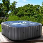 MSpa Aufblasbarer Whirlpool 4-8 Personen | Ø125-224cm | bis 144 Massagedüsen | Heizung Timer Abdeckung | In-Outdoor Bubble Spa