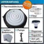 MSpa Mono 8 Aufblasbarer Whirlpool 4-8 Personen | Ø125-224cm | bis 144 Massagedüsen | Heizung Timer Abdeckung | In-Outdoor Spa – Bild 6
