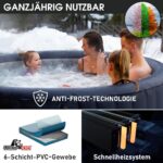 MSpa Aurora Aufblasbarer Whirlpool 6 Personen Ø204x70cm | 138 Massagedüsen | LED | Heizung & Timer | In-Outdoor Bubble Spa – Bild 9