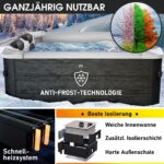 MSpa Frame Oslo Whirlpool 6 Personen | 160-180cm | Feste Außenwand | LED | Winterfest Ganzjährig | Sapphire Amber Aero Plus – Bild 9