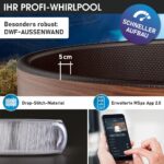 MSpa Duet Aufblasbarer Whirlpool 4-8 Personen | Ø125-224cm | bis 144 Massagedüsen | Heizung Timer Abdeckung | In-Outdoor Spa – Bild 3