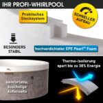 MSpa Cocoon Whirlpool 4-8 Personen | Ø125-224cm | bis 144 Massagedüsen | Heizung Timer Abdeckung | In-Outdoor Aufblasbarer Spa – Bild 14