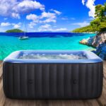 MSpa Aufblasbarer Whirlpool 4-8 Personen | Ø125-224cm | bis 144 Massagedüsen | Heizung Timer Abdeckung | In-Outdoor Bubble Spa