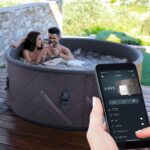 MSpa Mono Aufblasbarer Whirlpool 4-8 Personen | Ø125-224cm | bis 144 Massagedüsen | Heizung Timer Abdeckung | In-Outdoor Spa