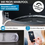 MSpa Mono Aufblasbarer Whirlpool 4-8 Personen | Ø125-224cm | bis 144 Massagedüsen | Heizung Timer Abdeckung | In-Outdoor Spa – Bild 3