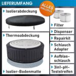 MSpa Aurora Aufblasbarer Whirlpool 6 Personen Ø204x70cm | 138 Massagedüsen | LED | Heizung & Timer | In-Outdoor Bubble Spa – Bild 7