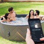 MSpa Mono 8 Aufblasbarer Whirlpool 4-8 Personen | Ø125-224cm | bis 144 Massagedüsen | Heizung Timer Abdeckung | In-Outdoor Spa